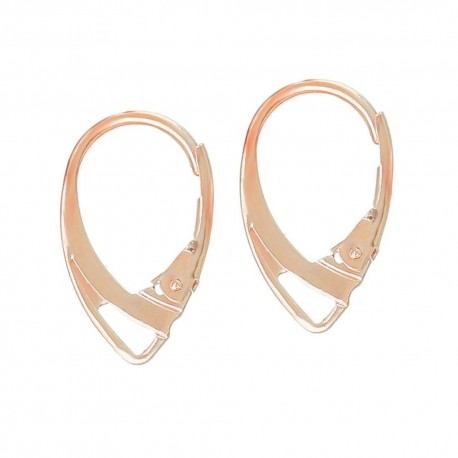 Leisure-Beads - 1 Paar rosegoldfarben light Brisuren 18x11mm geschlossene Ohrhaken - Schmuckzubehör Ohrringe