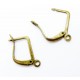 1 Paar bronze Brisuren 20x12,5mm geschlossene Ohrhaken Ohrfedern eckige Brisuren - Schmuckzubehör zum Ohrringe basteln
