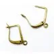 1 Paar bronze Brisuren 20x12,5mm geschlossene Ohrhaken Ohrfedern eckige Brisuren - Schmuckzubehör zum Ohrringe basteln - Leisure-Beads DIY