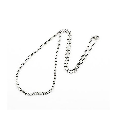 Leisure-Beads - 1x Edelstahl Halskette 50cm x 2mm Venezianerkette - Schmuckzubehör
