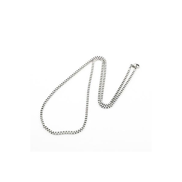 1x Edelstahl Halskette 50cm x 2mm Venezianerkette - Schmuckzubehör - Leisure-Beads DIY