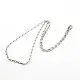 1x Edelstahl Halskette ca. 50cm 2mm Stärke Venezianerkette mit länglichen Gliedern aus Edelstahl - Schmuckzubehör Schmuckkette - Leisure-Beads DIY