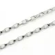 1x Edelstahl Halskette ca. 50cm 2mm Stärke Venezianerkette mit länglichen Gliedern aus Edelstahl - Schmuckzubehör Schmuckkette - Leisure-Beads DIY
