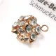 1x rosegoldfarben Würfel mit Strass Schmuckanhänger ca. 12x12mm goldfarben Strasswürfel - goldfarben Schmuckzubehör - Leisure-Beads DIY