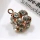 1x rosegoldfarben Würfel mit Strass Schmuckanhänger ca. 12x12mm goldfarben Strasswürfel - goldfarben Schmuckzubehör - Leisure-Beads DIY
