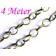 4m bronzefarbene Kette 8x6mm bronze Gliederkette - bronze Schmuckzubehör