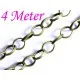 4m bronzefarbene Kette 8x6mm bronze Gliederkette - bronze Schmuckzubehör - Leisure-Beads DIY