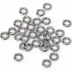 50x Edelstahl Biegering 4mm Stärke 1mm runder silber Biegering - Schmuckzubehör Biegering - Leisure-Beads DIY