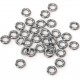 50x Edelstahl Biegering 4mm x 1mm silberfarben Bindering - Schmuckzubehör