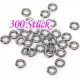 300 Edelstahl Biegering 4mm Stärke 1mm runder silber Biegering - Schmuckzubehör Biegering