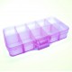 Lila Sortierbox 132x68x23mm transparente Aufbewahrungsbox - Schmuckzubehör Aufbewahrungsbox