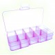 Lila Sortierbox 132x68x23mm transparente Aufbewahrungsbox - Schmuckzubehör Aufbewahrungsbox