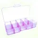 Lila Sortierbox 132x68x23mm transparente Aufbewahrungsbox - Schmuckzubehör Aufbewahrungsbox - Leisure-Beads DIY