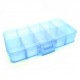 Blaue Sortierbox 132x68x23mm transparente Aufbewahrungsbox - Schmuckzubehör Aufbewahrungsbox