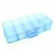 Blaue Sortierbox 132x68x23mm transparente Aufbewahrungsbox - Schmuckzubehör Aufbewahrungsbox - Leisure-Beads DIY