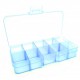 Blaue Sortierbox 132x68x23mm transparente Aufbewahrungsbox - Schmuckzubehör Aufbewahrungsbox