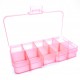 Pink Sortierbox 132x68x23mm transparente Aufbewahrungsbox - Schmuckzubehör Aufbewahrungsbox