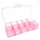 Pink Sortierbox 132x68x23mm transparente Aufbewahrungsbox - Schmuckzubehör Aufbewahrungsbox - Leisure-Beads DIY