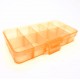 Orange Sortierbox 132x68x23mm transparente Aufbewahrungsbox - Schmuckzubehör Aufbewahrungsbox