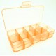 Orange Sortierbox 132x68x23mm transparente Aufbewahrungsbox - Schmuckzubehör Aufbewahrungsbox