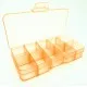 Orange Sortierbox 132x68x23mm transparente Aufbewahrungsbox - Schmuckzubehör Aufbewahrungsbox - Leisure-Beads DIY
