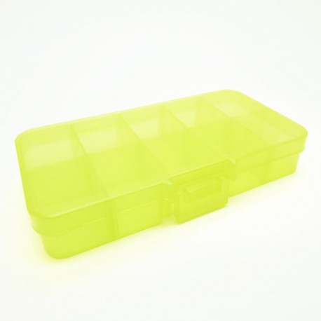 Leisure-Beads - Gelbe Sortierbox 132x68x23mm transparente Aufbewahrungsbox - Schmuckzubehör Aufbewahrungsbox