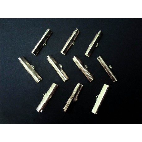 Leisure-Beads - 10x Bandklemme 30mm II. WAHL hellsilberfarben versilbert - Schmuckzubehör