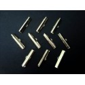 10x Bandklemme 30mm II. WAHL hellsilberfarben versilbert - Schmuckzubehör