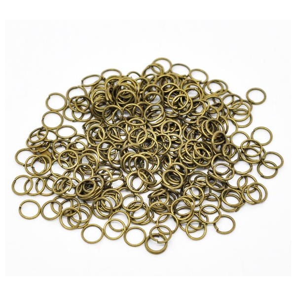 50x bronzefarben Biegering 6mm x 0,7mm Binderinge - Schmucktzubehör - Leisure-Beads DIY
