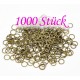 1000x bronze Biegering 6mm Stärke 0,7mm rund bronzefarbene Binderinge - bronze Schmucktzubehör