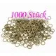 1000x bronze Biegering 6mm Stärke 0,7mm rund bronzefarbene Binderinge - bronze Schmucktzubehör - Leisure-Beads DIY