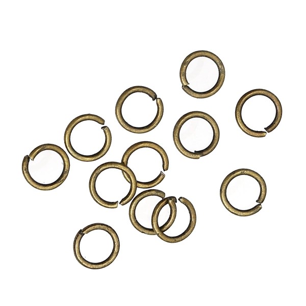 50x bronzefarben Biegering 5mm x 0,7mm runde Binderinge - Schmucktzubehör - Leisure-Beads DIY