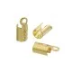 10x goldfarben Endkappe 8x3mm goldfarben Quetschröhrchen Lederbandklemme godfarben - Schmuckzubehör - Leisure-Beads DIY