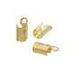 10x goldfarben Endkappe 8x3mm Quetschröhrchen - Schmuckzubehör