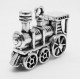 1x silber Lokomotive Anhänger 28x21x9,5mm silber Schmuckanhänger - Schmuckzubehör