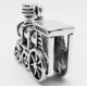 1x silber Lokomotive Anhänger 28x21x9,5mm silber Schmuckanhänger - Schmuckzubehör