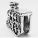 1x silber Lokomotive Anhänger 28x21x9,5mm silber Schmuckanhänger - Schmuckzubehör - Leisure-Beads DIY