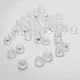 50 St. 6x4mm geschliffene Kristallglasperlen transparent mit Glanz - Schmuckzubehör - Leisure-Beads DIY