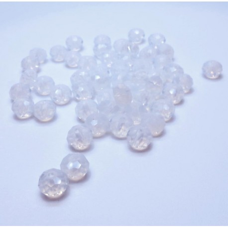 Leisure-Beads - 50x opal Glasperlen 6x4mm Opalglas - Schmuckzubehör