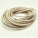 5m cremefarbene Lederschnur 2mm Perlglanz - Schmuckzubehör