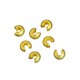 20 goldfarbene Kaschierperlen 6x4mm Cover Crimp Perlen - Schmuckzubehör