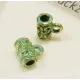 2x türkis goldfarben Kettenverbinder 8x4mm Innen 1,5mm Tube Lederband Kettenverteiler - Schmuckzubehör - Leisure-Beads DIY