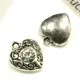 1x Herz Strass Anhänger 12x10mm silber Herz Anhänger Herz Schmuckanhänger - Schmuckzubehör - Leisure-Beads DIY