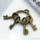 1x bronzefarben Schlüsselbund 14x23mm Schmuckanhänger - Schmuckzubehör