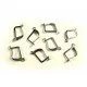 4 Paar Ohrhaken Ohrfedern 10x17mm silberfarben - Schmuckzubehör zum Ohrringe selbermachen - Leisure-Beads DIY