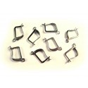 1 Paar silberfarben Brisuren 17x11mm Ohrhaken - Schmuckzubehör zum Ohrringe selbermachen