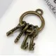 2x bronze Schlüsselbund 14x23mm Schmuckanhänger - bronze Schmuckzubehör - Leisure-Beads DIY