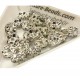 25x hellsilber Strass Rondelle 8mm runde platinfarbene Strassrondelle - Schmuckzubehör Rondell