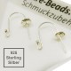 2x 925 Sterling Silber Ohrhaken 17x11mm mit 925er Stopper - Schmuckzubehör aus 925 Silber
