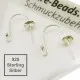 2x 925 Sterling Silber Ohrhaken 17x11mm mit 925er Stopper - Schmuckzubehör aus 925 Silber - Leisure-Beads DIY
